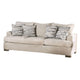 Lewis Sofa with 4 Accent PIllows 92 Inch Cream Polyester BM327993