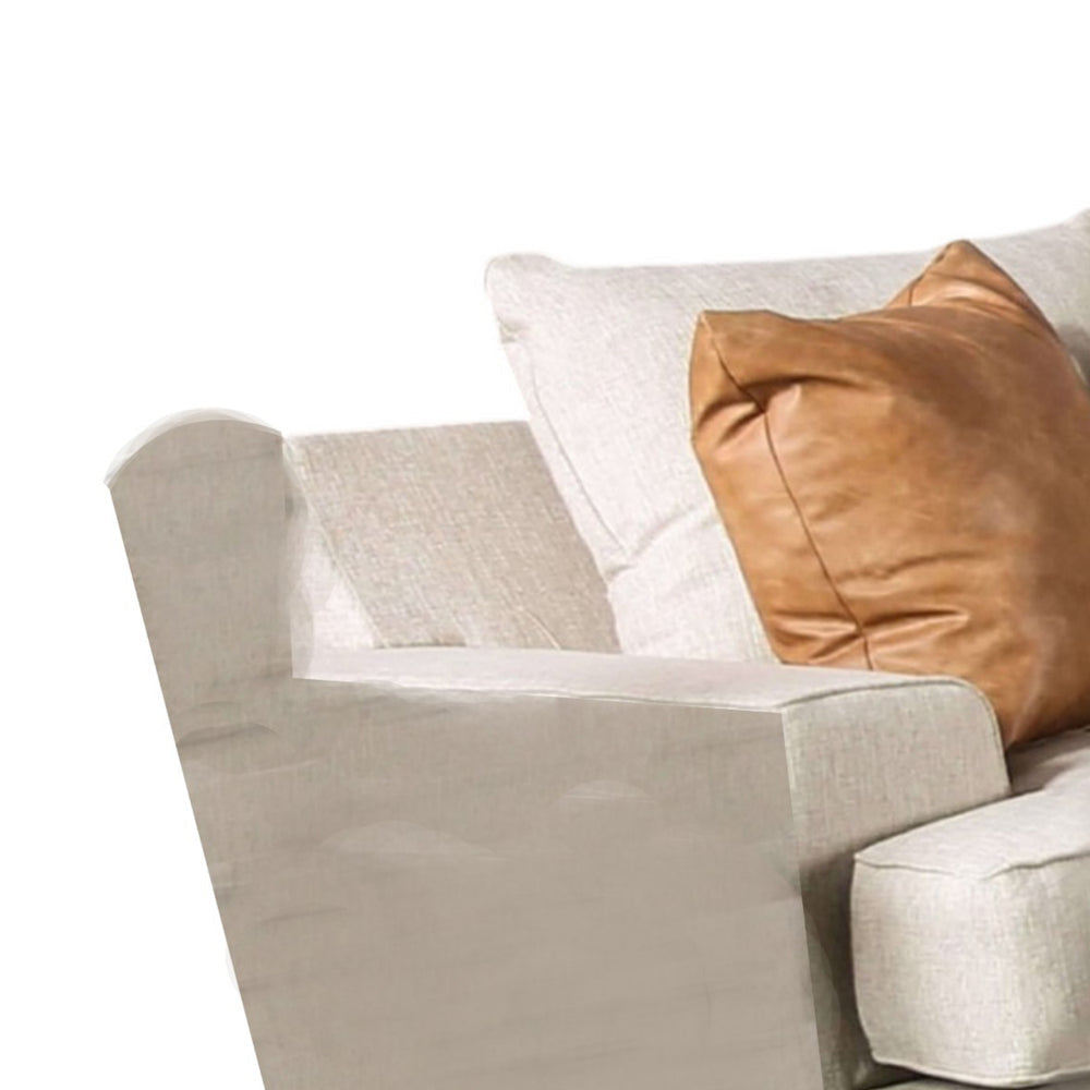 Adow Loveseat 3 Accent PIllows 75 Inch Sand Caramel BM328000