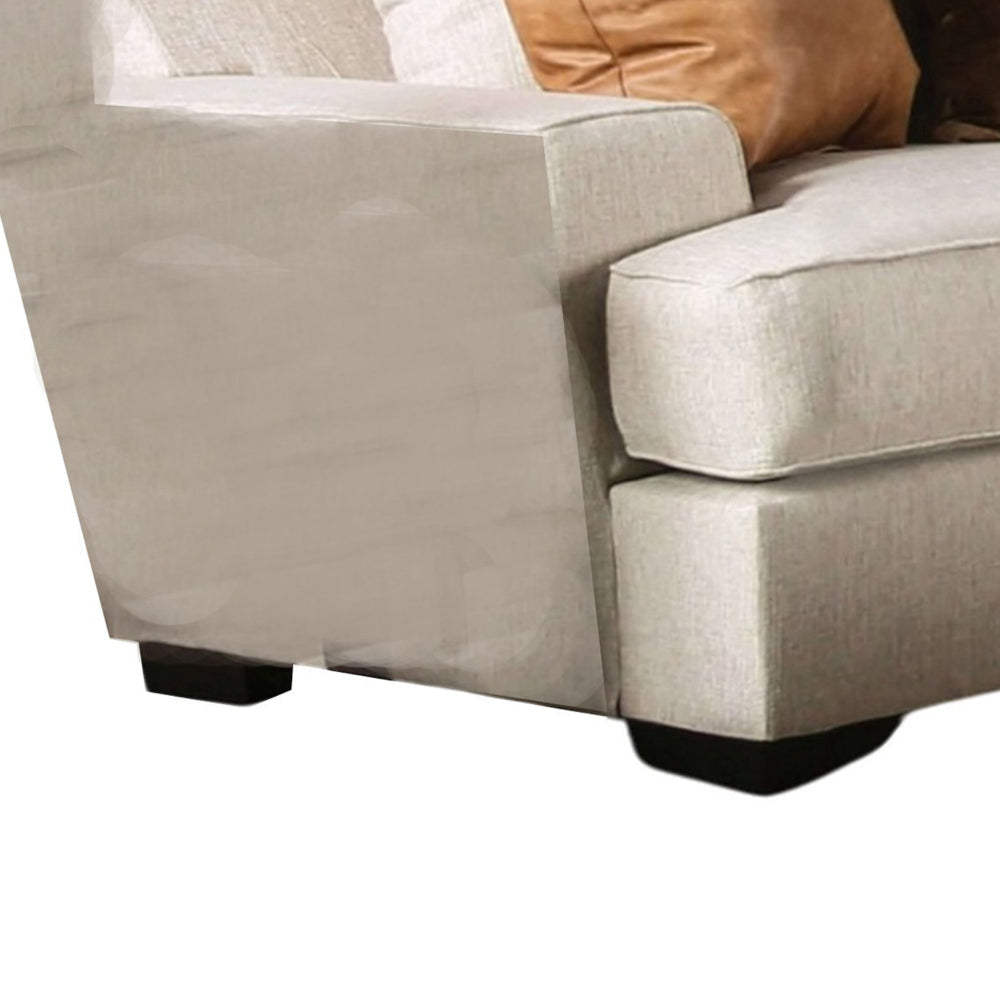 Adow Loveseat 3 Accent PIllows 75 Inch Sand Caramel BM328000