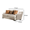 Adow Loveseat 3 Accent PIllows 75 Inch Sand Caramel BM328000