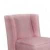 Carie Kids Chair with Wingback and Welt Trim Solid Wood Pink Fabric