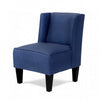 Carie Kids Chair with Wingback and Welt Trim Solid Wood Blue Fabric