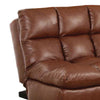 Karla Accent Chair Lounger Chrome Saddle Brown Tufted Faux Leather BM328007