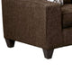 Marlow Loveseat Chocolate Brown Chenille 2 Throw Pillows 61 Inch BM328044