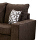 Marlow Sofa Chocolate Brown Chenille 2 Accent Throw Pillows 83 Inch BM328045
