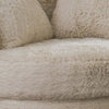 Rane Swivel Accent Chair Beige Chenille 2 Throw Pillows Barrel Back