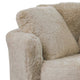 Rane Swivel Accent Chair Beige Chenille 2 Throw Pillows Barrel Back
