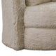 Rane Swivel Accent Chair Beige Chenille 2 Throw Pillows Barrel Back