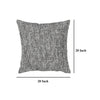 Ashley Square Accent Throw Pillow | 20’’ | Woven Gray Polyester | Polyfill BM328061