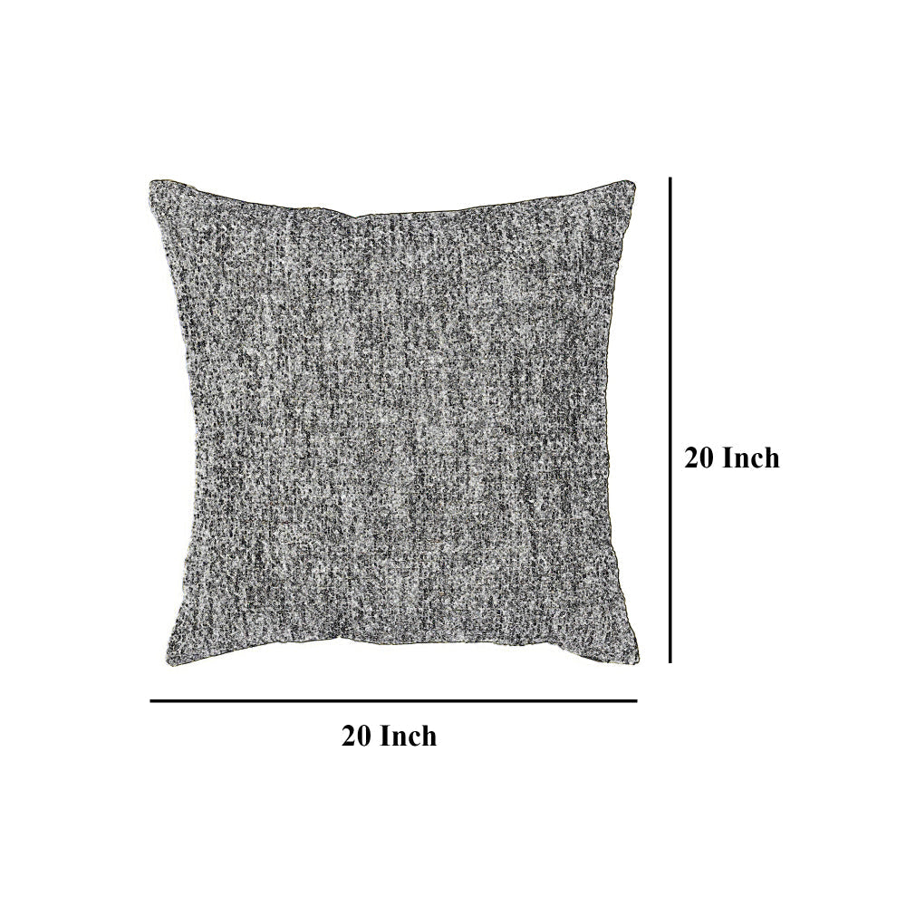 Ashley Square Accent Throw Pillow | 20’’ | Woven Gray Polyester | Polyfill BM328061