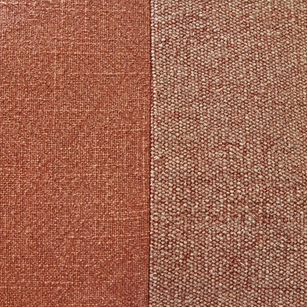 Ashley Ako 14 x 20 Lumbar Accent Throw Pillow | Spice Orange Cotton Stripe BM328064