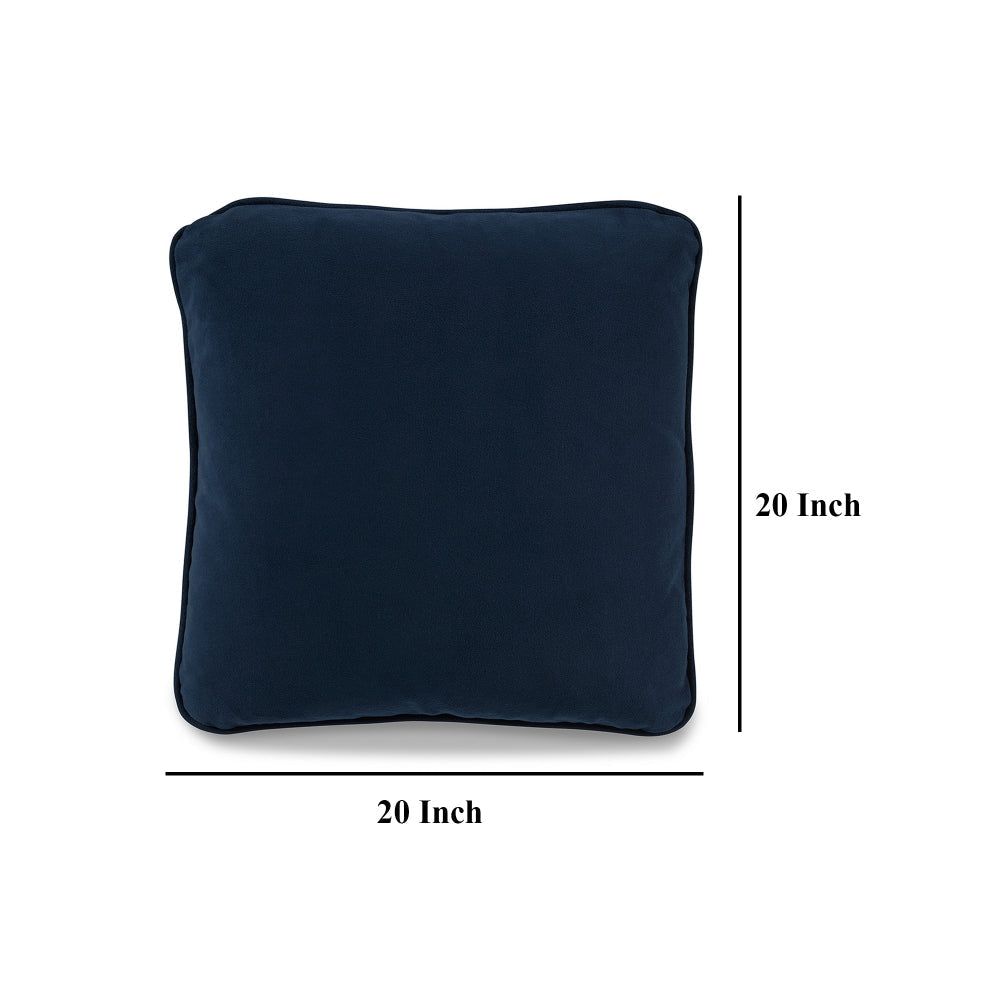 Ashley Wali Square Accent Throw Pillow | 20’’ | Feather Fill | Blue Polyester BM328065