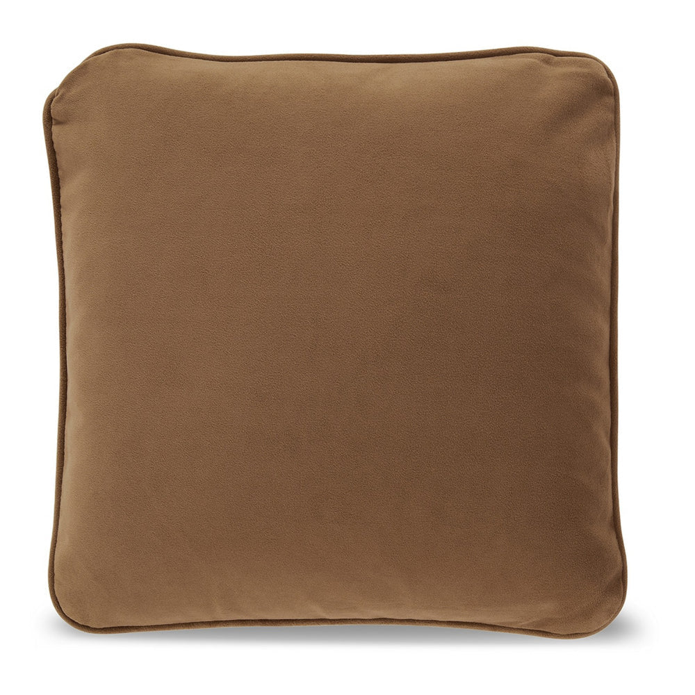 Ashley Wali Square Accent Throw Pillow | 20" | Feather Fill Brown Polyester