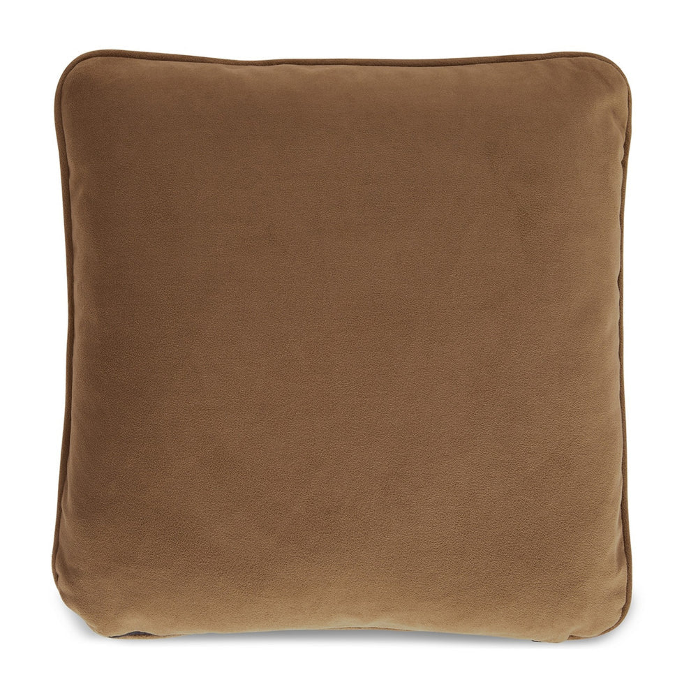 Ashley Wali Square Accent Throw Pillow | 20’’ | Feather Fill Brown Polyester BM328066
