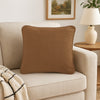 Ashley Wali Square Accent Throw Pillow | 20" | Feather Fill Brown Polyester