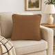 Ashley Wali Square Accent Throw Pillow | 20" | Feather Fill Brown Polyester
