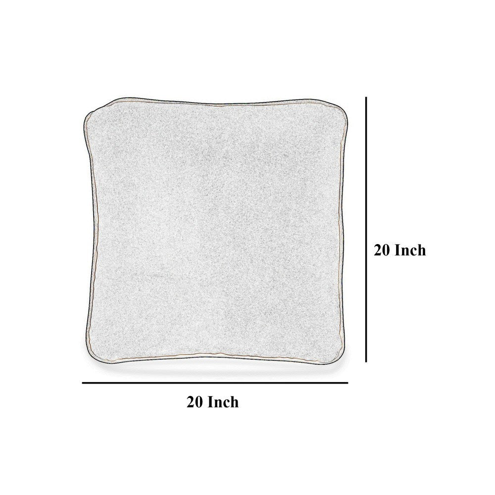 Ashley Wali Square Accent Throw Pillow | 20’’ Feather Fill Orange Polyester BM328067