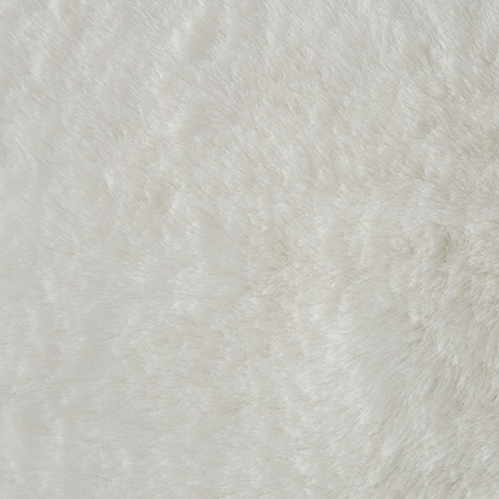Ashley Dift Square Accent Throw Pillow | 20’’ | White Faux Rabbit Fur Face BM328070