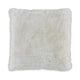 Ashley Dift Square Accent Throw Pillow | 20" | White Faux Rabbit Fur Face