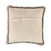 Ashley Dift Square Accent Throw Pillow | 20’’ | Taupe Beige Faux Rabbit Fur BM328071