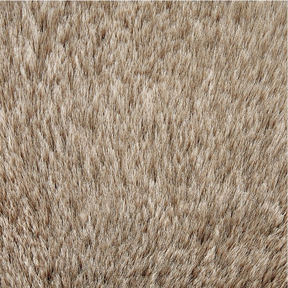 Ashley Dift Square Accent Throw Pillow | 20’’ | Taupe Beige Faux Rabbit Fur BM328071