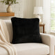 Ashley Dift Square Accent Throw Pillow | 20’’ | Black Faux Rabbit Fur Face BM328072