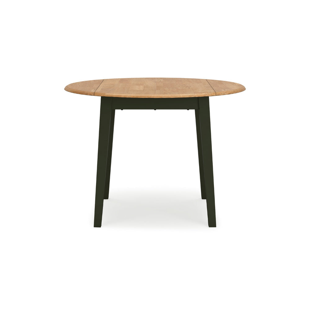Ashley Gasy Dining Table | Extendable 26-42’’ | Dark Green Wood | 2 Leaves BM328074