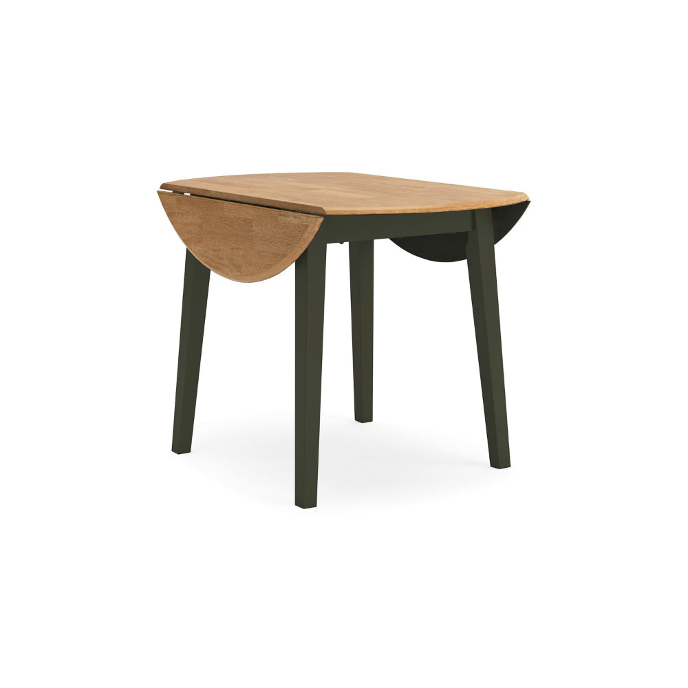 Ashley Gasy Dining Table | Extendable 26-42’’ | Dark Green Wood | 2 Leaves BM328074