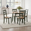 Ashley Gasy Dining Table | Extendable 26-42" | Dark Green Wood | 2 Leaves