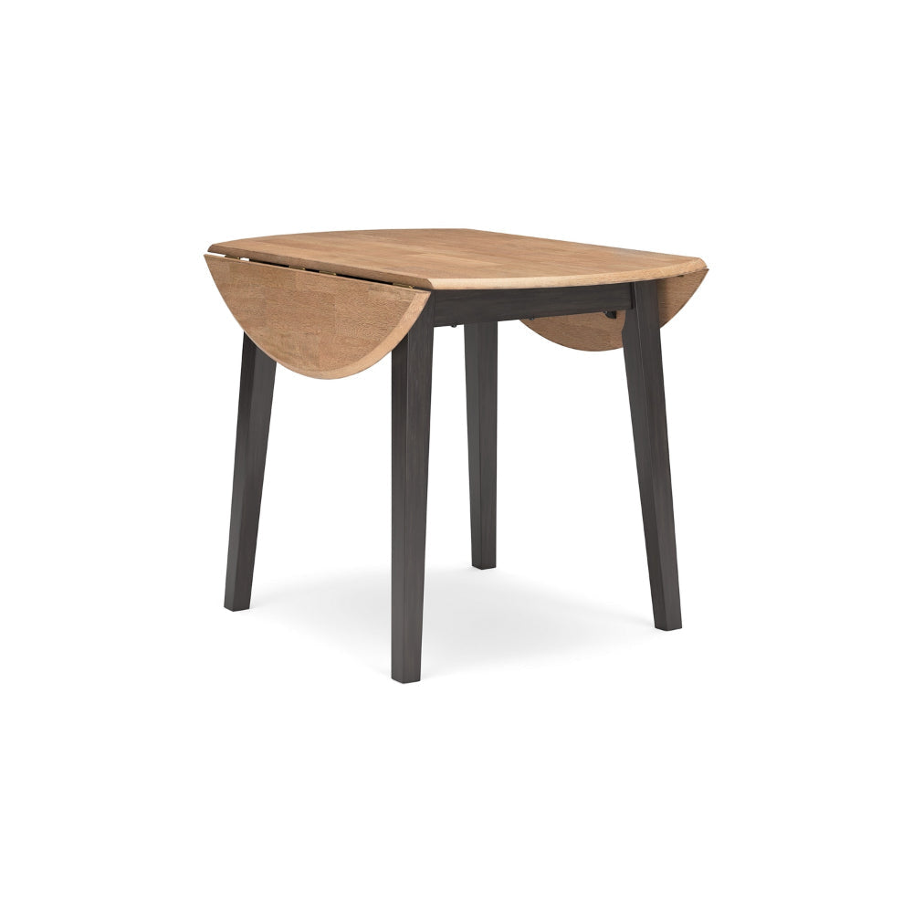 Ashley Gasy Dining Table | Extendable 26-42’’ | Dark Brown Wood | 2 Leaves BM328075