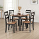 Ashley Gasy Dining Table | Extendable 26-42" | Dark Brown Wood | 2 Leaves