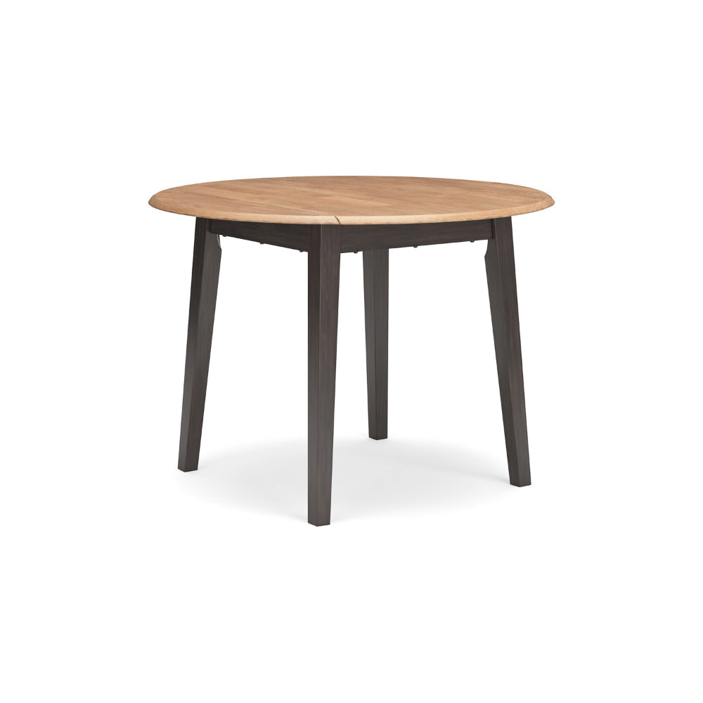 Ashley Gasy Dining Table | Extendable 26-42" | Dark Brown Wood | 2 Leaves