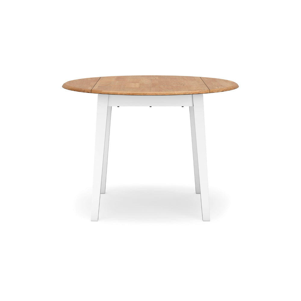 Ashley Gasy Dining Table | Extendable 26-42’’ White Brown Wood | 2 Leaves BM328077