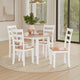 Ashley Gasy Dining Table | Extendable 26-42" White Brown Wood | 2 Leaves