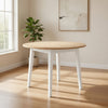 Ashley Gasy Dining Table | Extendable 26-42" White Brown Wood | 2 Leaves