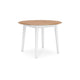 Ashley Gasy Dining Table | Extendable 26-42" White Brown Wood | 2 Leaves