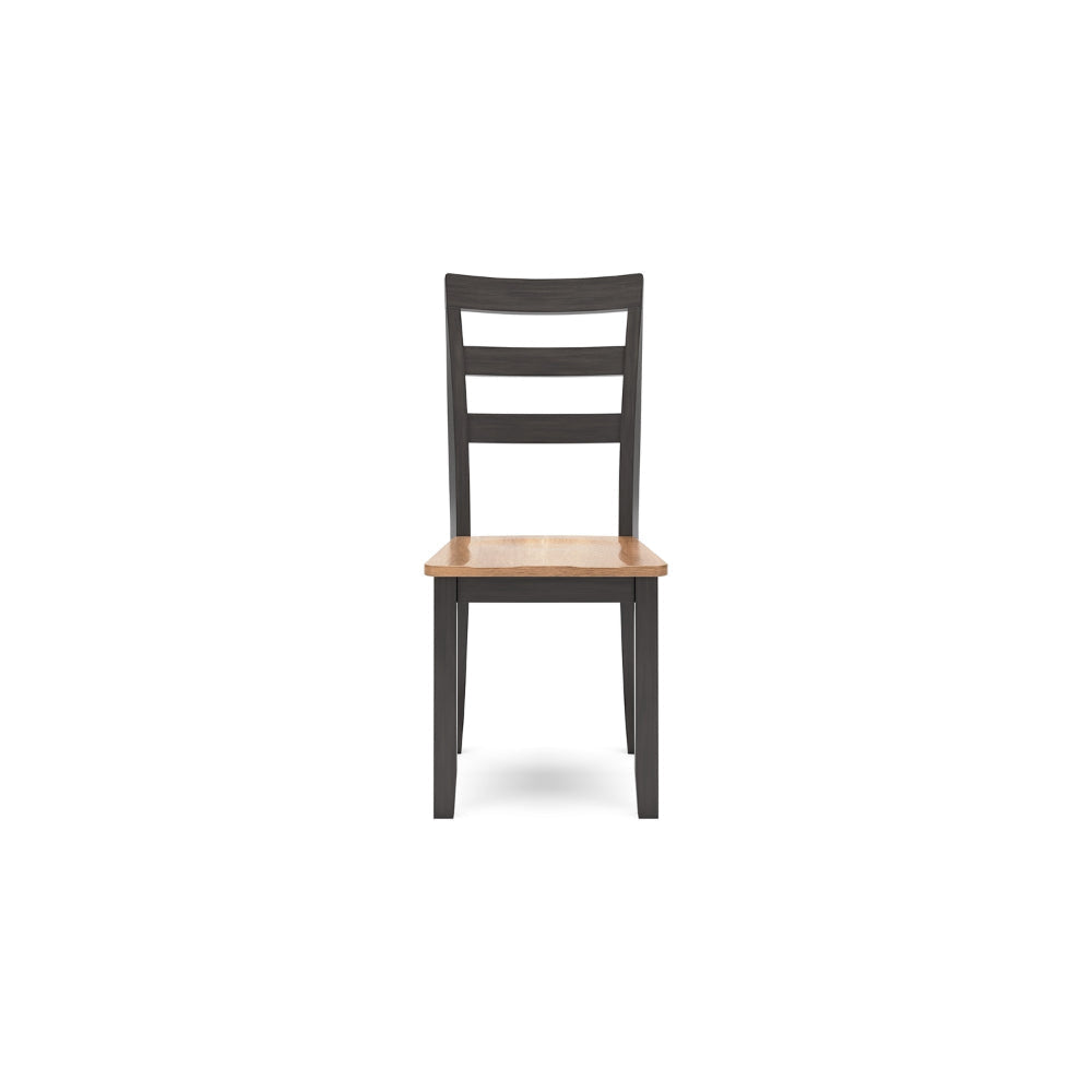Ashley Gasy Dining Chair Set of 2 | 17’’ | Dark Brown Wood | Contoured Seat BM328078