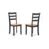 Ashley Gasy Dining Chair Set of 2 | 17" | Dark Brown Wood | Contoured Seat