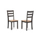 Ashley Gasy Dining Chair Set of 2 | 17" | Dark Brown Wood | Contoured Seat