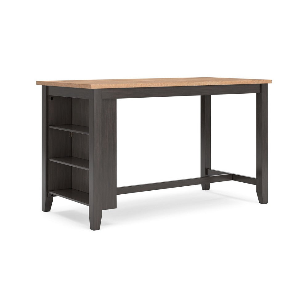 Ashley Gasy Counter Height Dining Table | 60" | Brown | Mango Wood Veneer