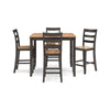 Ashley Gasy Counter Height Dining Table Set with 4 Ladderback Chairs | Brown BM328081
