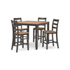 Ashley Gasy Counter Height Dining Table Set with 4 Ladderback Chairs | Brown BM328081