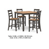 Ashley Gasy Counter Height Dining Table Set with 4 Ladderback Chairs | Brown BM328081