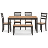 Ashley Gasy Dining Table Set with 4 Ladderback Chairs 1 Bench | Dark Brown BM328082