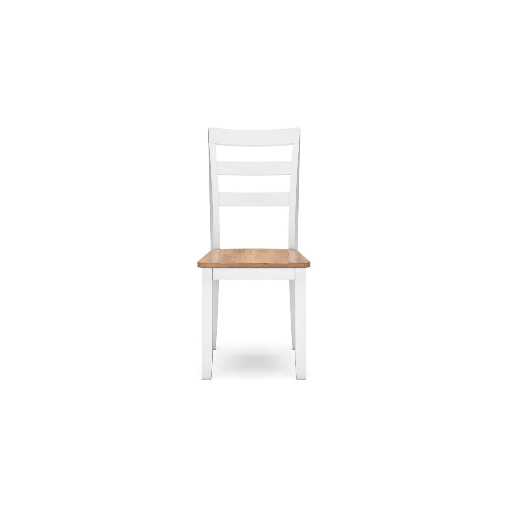Ashley Gasy Dining Chair Set of 2 | 22’’ White and Brown Mango Wood Veneer BM328083