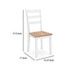Ashley Gasy Dining Chair Set of 2 | 22’’ White and Brown Mango Wood Veneer BM328083