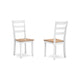 Ashley Gasy Dining Chair Set of 2 | 22" White and Brown Mango Wood Veneer
