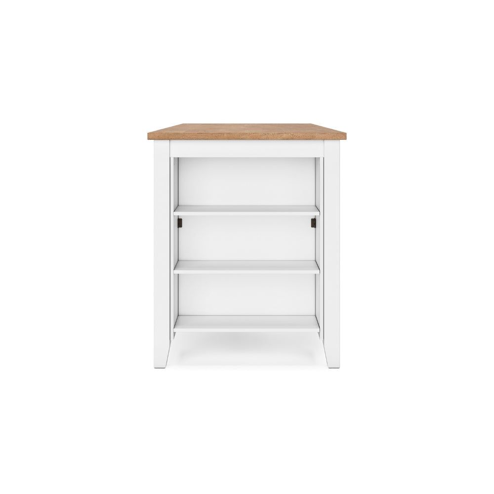 Ashley Gasy Counter Height Dining Table | 60’’ White Brown Mango Wood Veneer BM328085