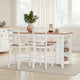 Ashley Gasy Counter Height Dining Table | 60" White Brown Mango Wood Veneer