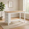 Ashley Gasy Counter Height Dining Table | 60" White Brown Mango Wood Veneer